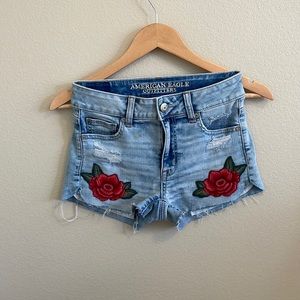 American Eagle Embroidered Shorts